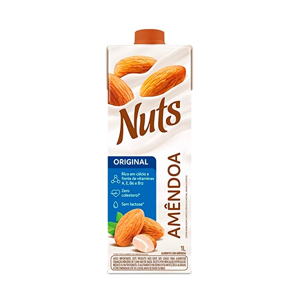 Bebida Vegetal De Amendoa Original Nuts 1L