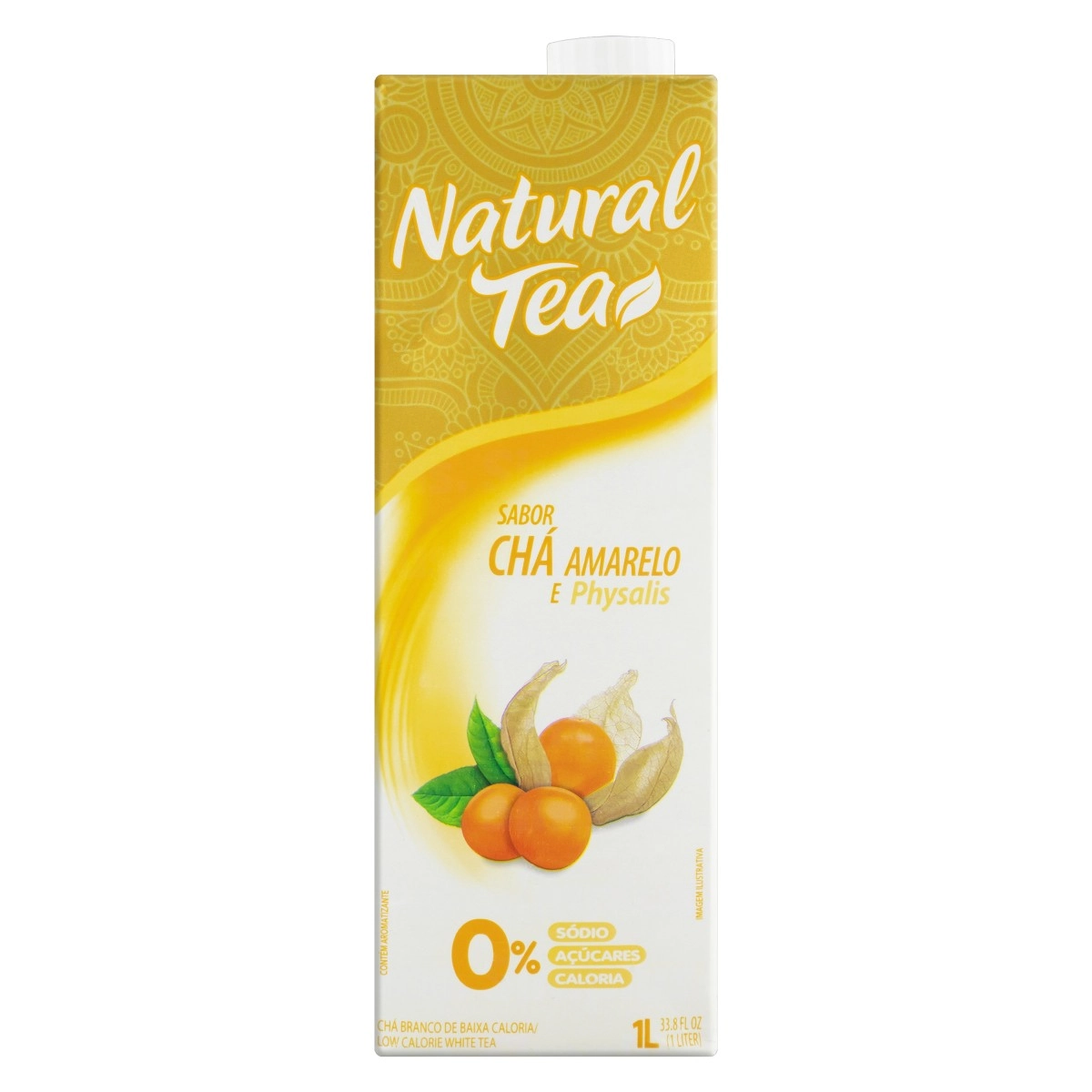 Chá Amarelo Physalis Zero Açúcar Natural Tea Caixa 1l