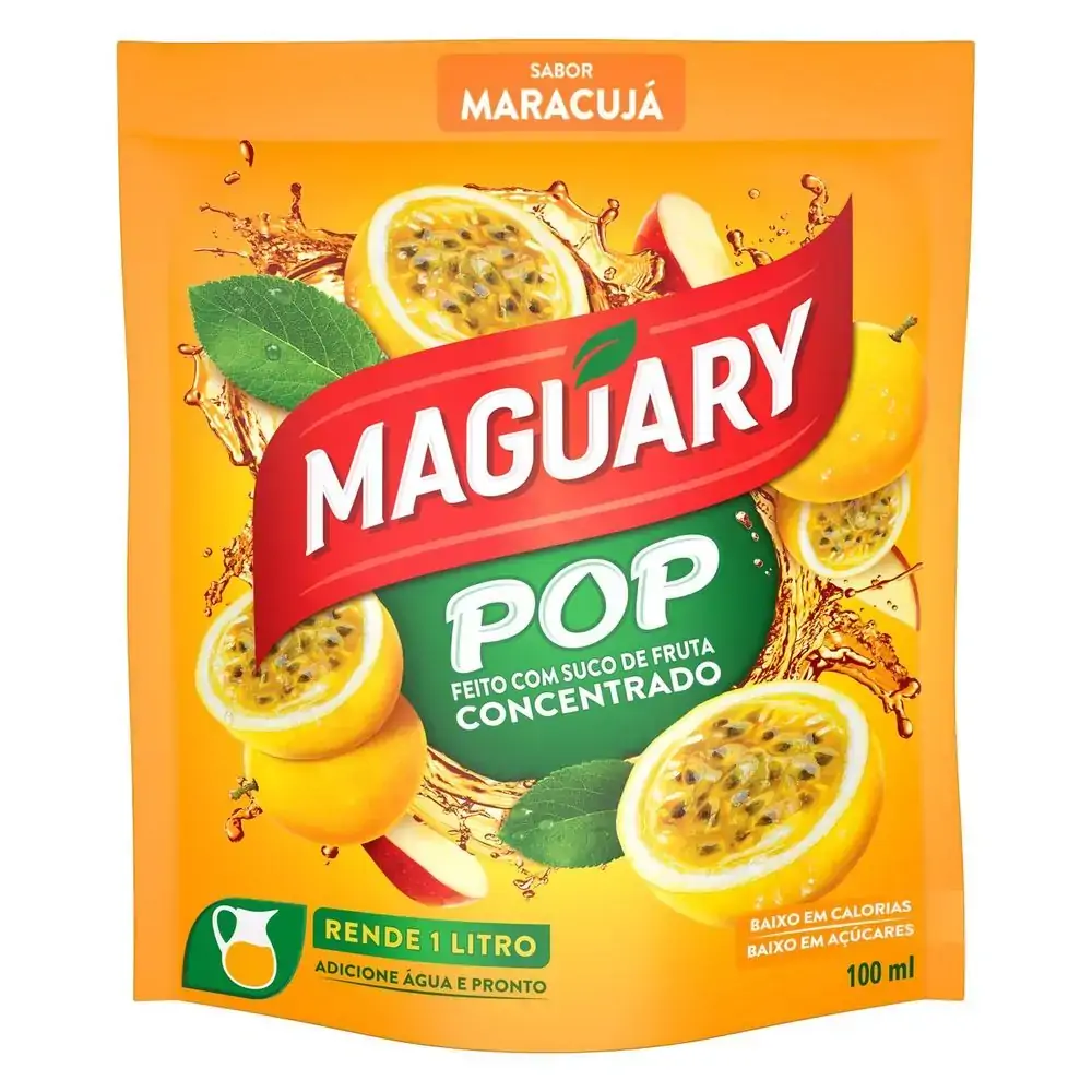 Suco Concentrado Maracujá Maguary Pop Sachê 100ml