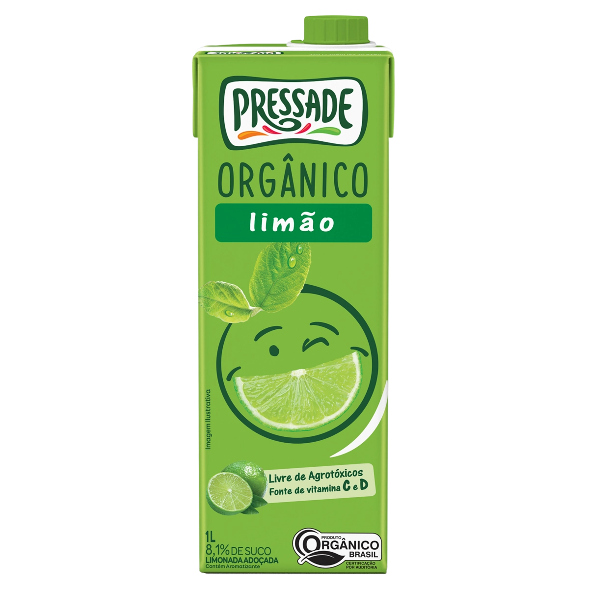 Limonada Adoçada Organica Pressade 1L