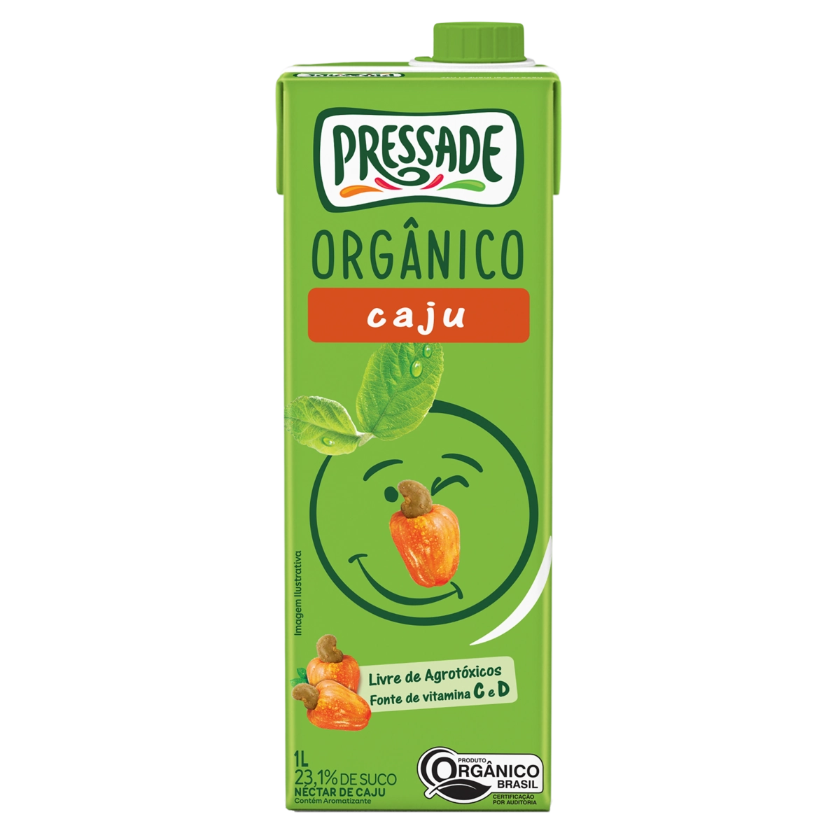 Suco De Caju Organico Pressade 1L