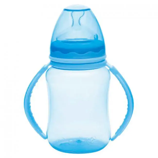 MAMADEIRA KUKA COM ALÇA AQUARELA BIG AZUL 240ML