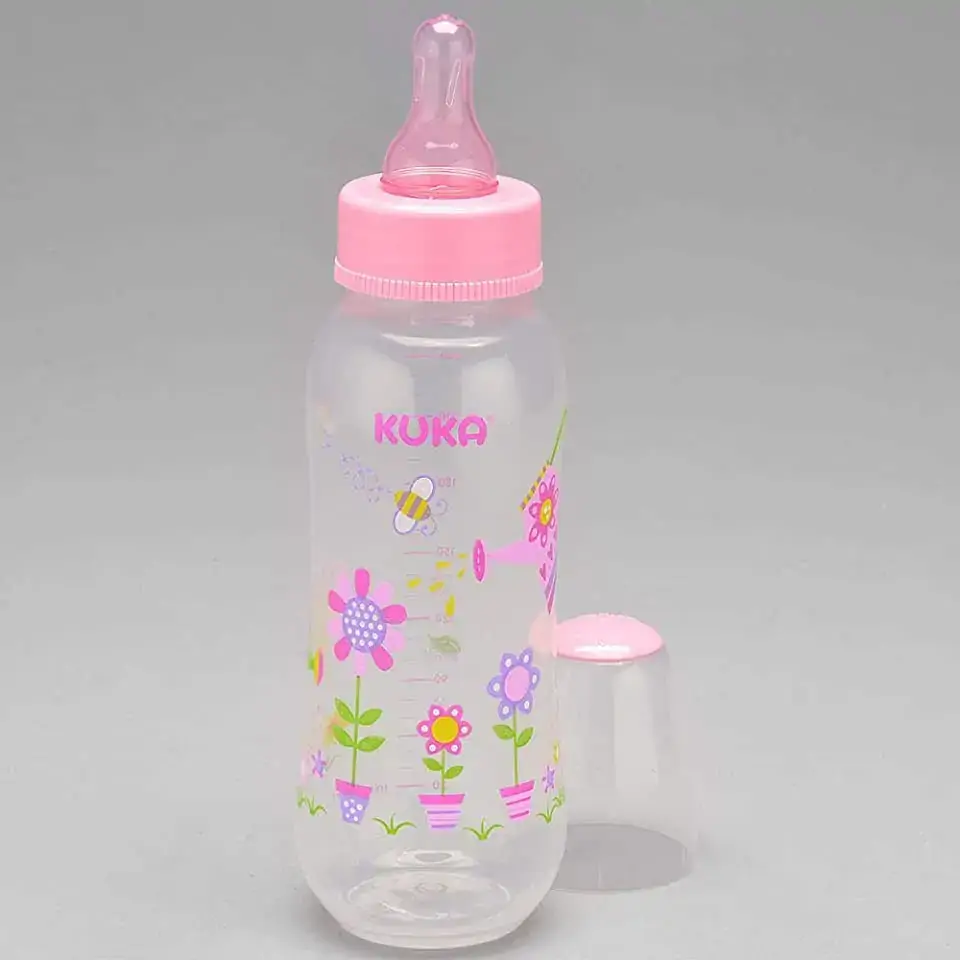 Mamadeira Rosa Natural Color 250ml Kuka