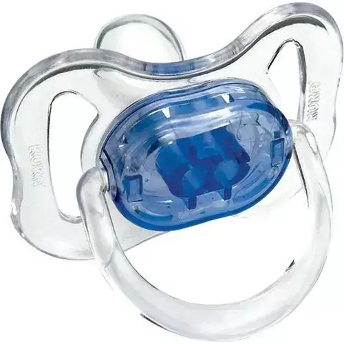 CHUPETA KUKA CRISTAL COLOR ORTODÔNTICA TAMANHO 1 (0 ¿ 6 MESES) AZUL MARINHO