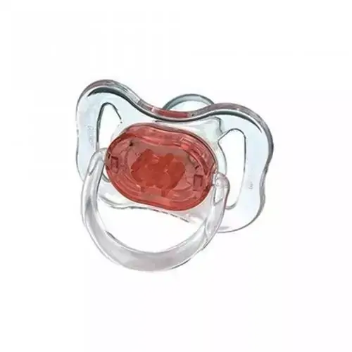 CHUPETA KUKA CRISTAL COLOR ORTODÔNTICO BICO ORTODONTICO TAMANHO 2 (6+ MESES) VERMELHA
