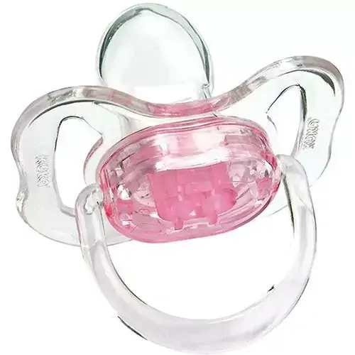 CHUPETA KUKA CRISTAL COLOR BICO ORTODÔNTICO TAMANHO 2 (6+ MESES) ROSA