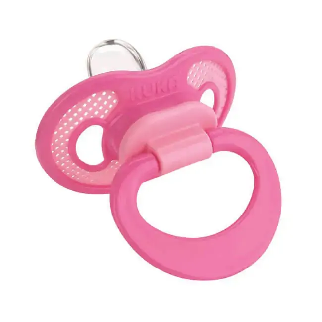 Chupeta com Bico de Silicone Ventilada - Rosa - No. 1 - Kuka