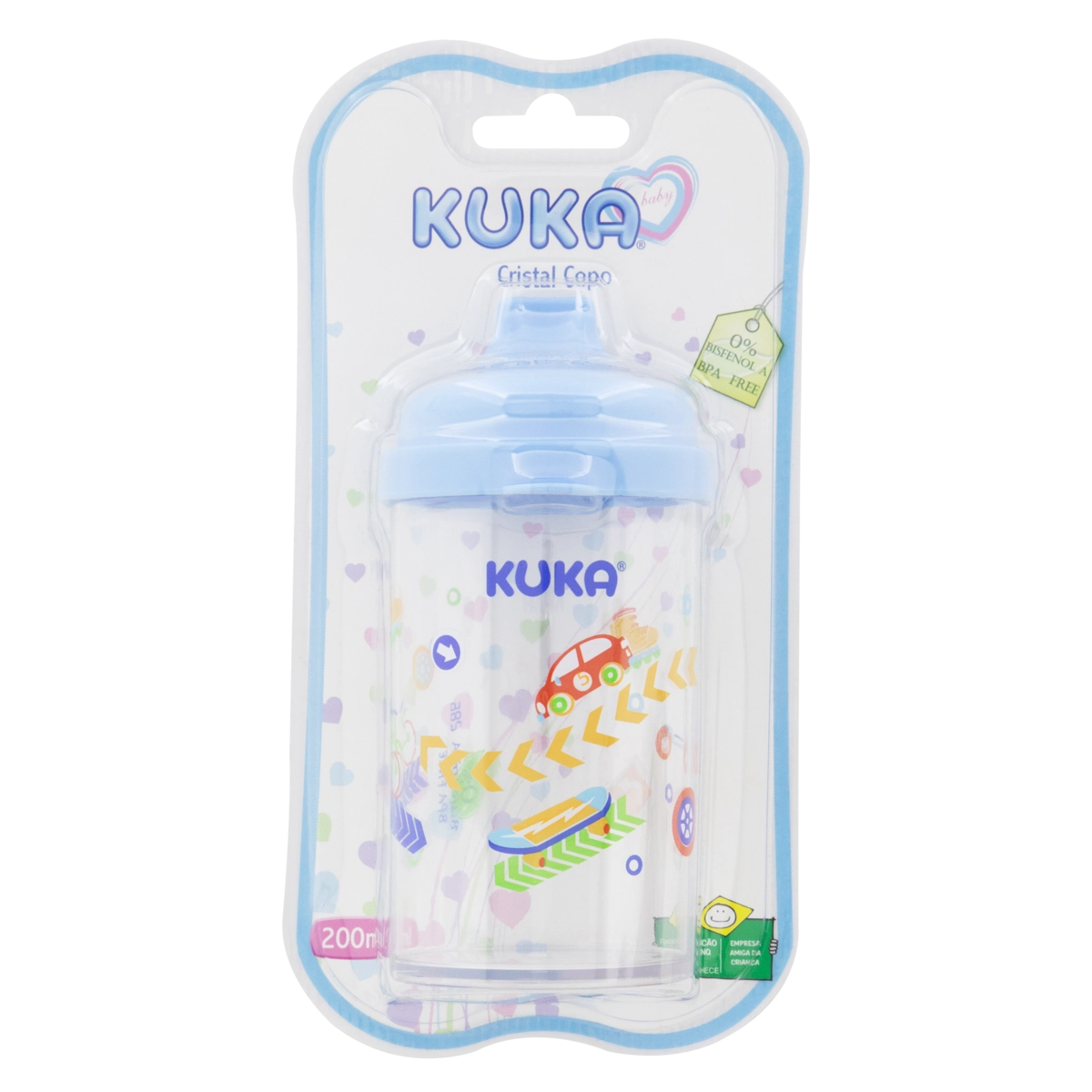 Copo Azul Cristal 200ml Kuka