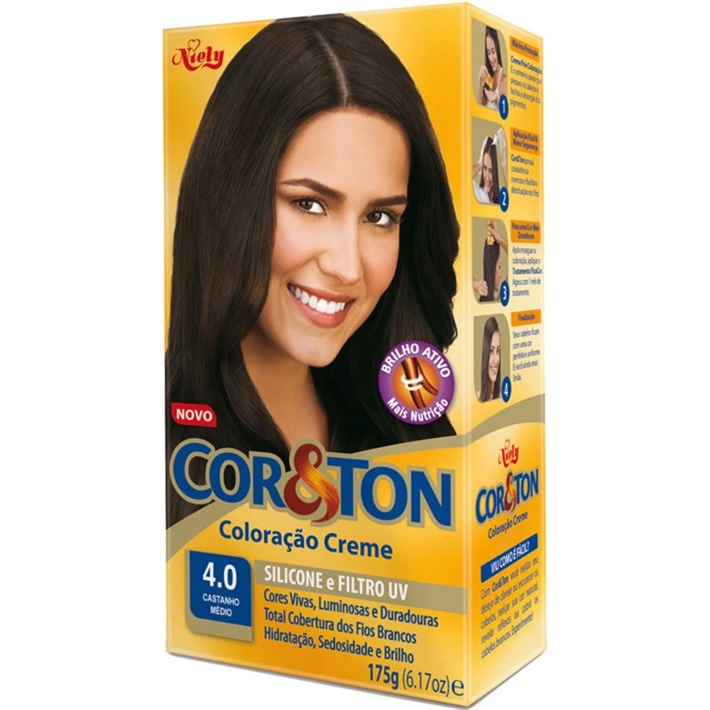 Tintura Permanente Corton 4.0 Castanho Médio Unit