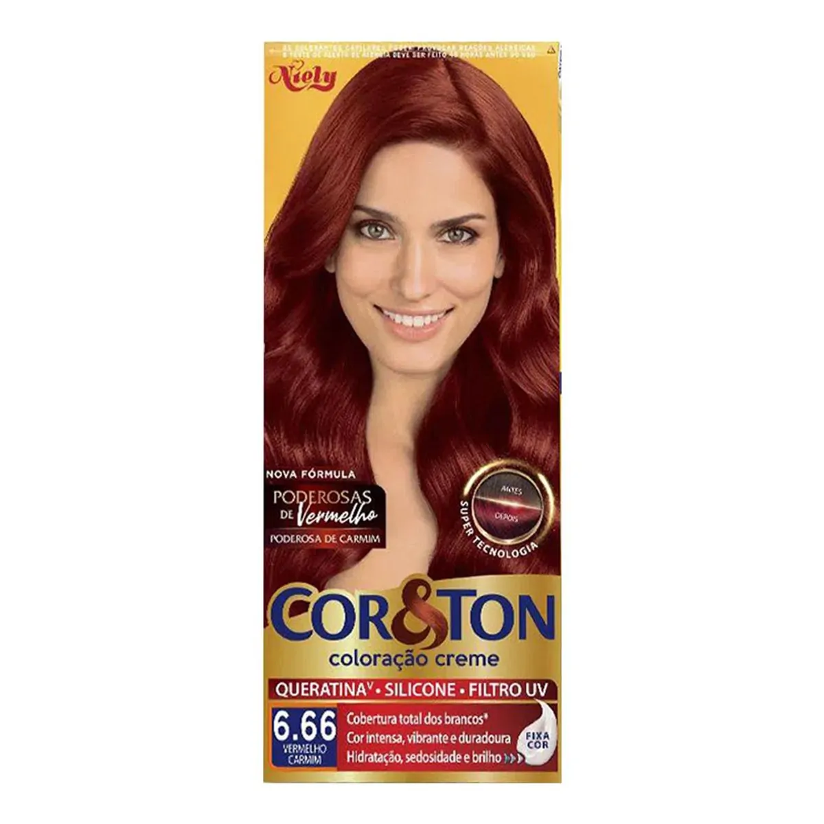 Tintura Cor&Ton Nº 6.66 Louro Escuro Vermelho 1 Unidade