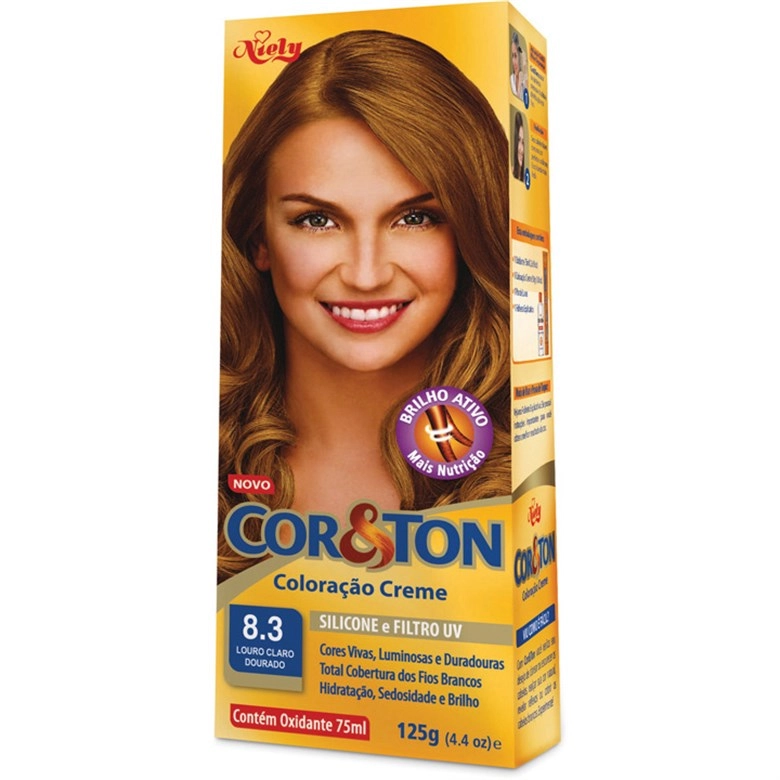 Tintura Permanente Corton 50g 8.3 Louro Claro Dourado Unit