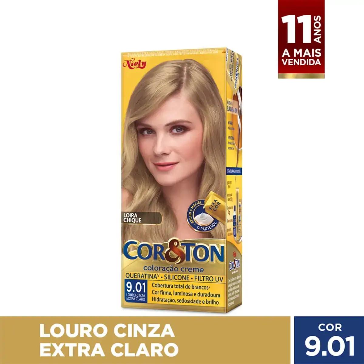 Tintura Cor&ton 901 Louro Cinza Extra Claro