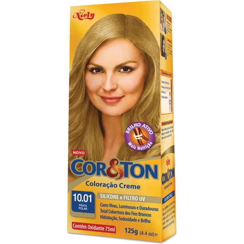 Tintura Permanente Corton 50g 10.01 Prata Polar Unit