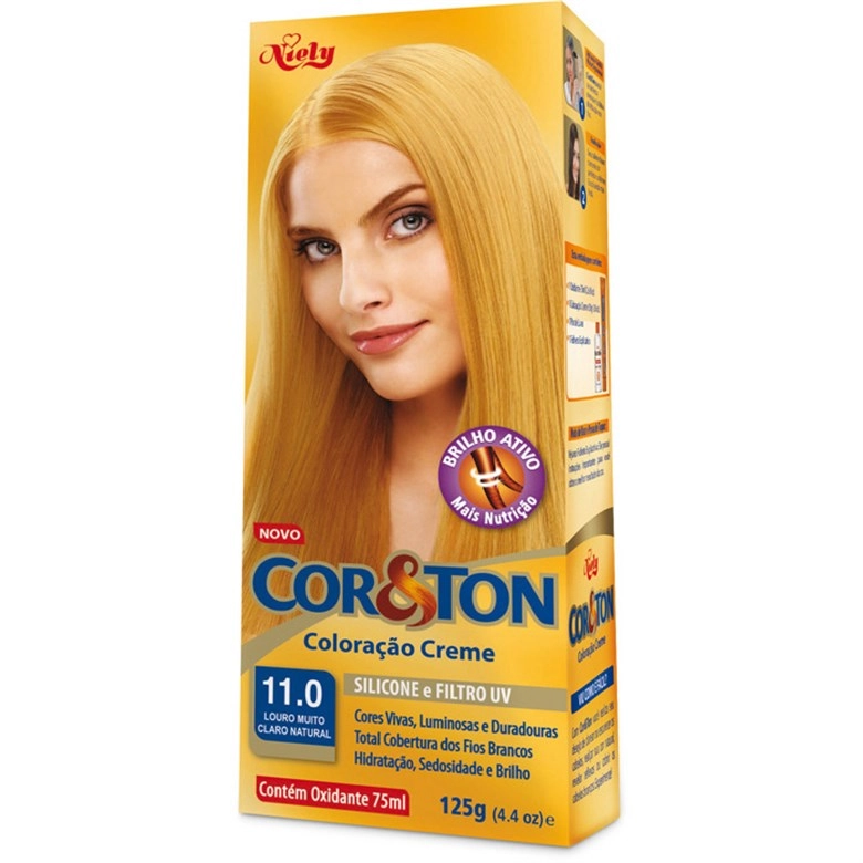 Tintura Permanente Corton 50g 11.0 Louro Muito Claro Natural Unit