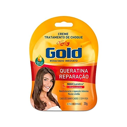 Sache Tratamento Niely Gold 30g Max Queratina Unit
