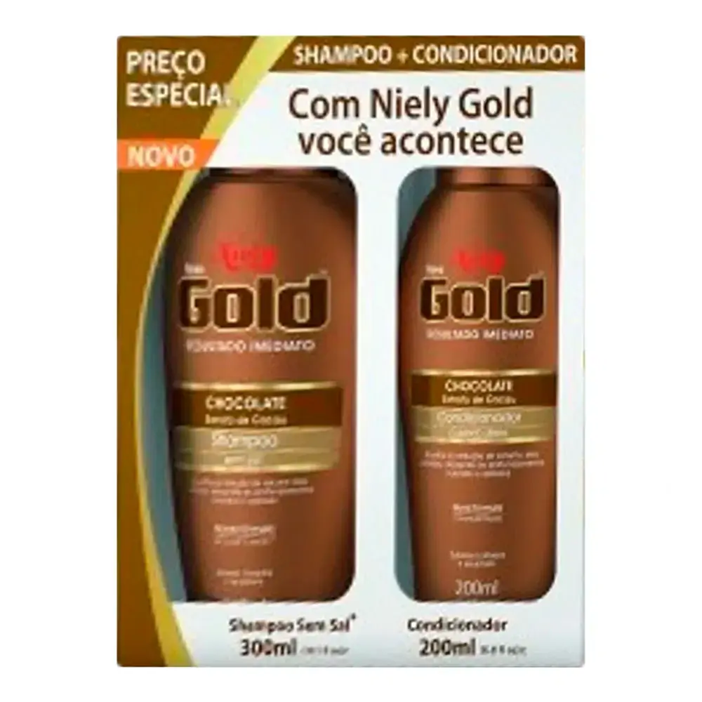 Kit Shampoo Co Niely Gold Reconstrução Profunda