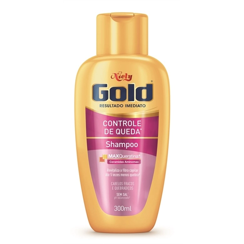 Shampoo Uso Diário Niely Gold 300ml Controle De Queda Unit