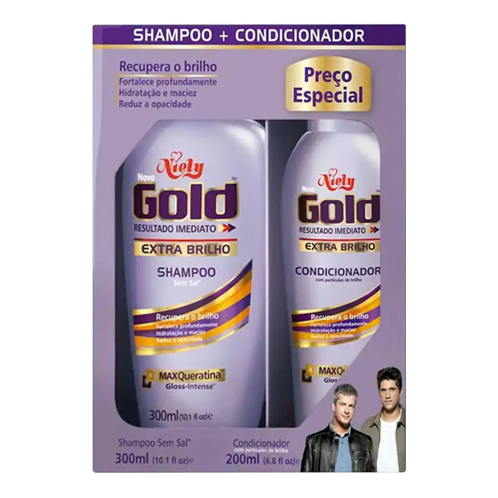 Shampoo Condicionador Niely Gold Extra Brilho