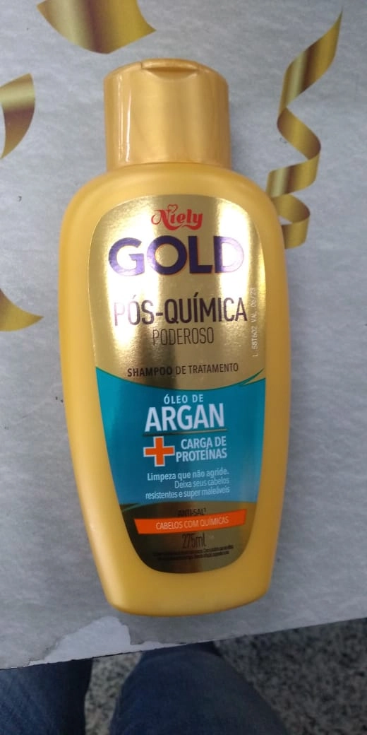 Shampoo Niely Gold óleo De Argan Pós Química Frasco 300ml