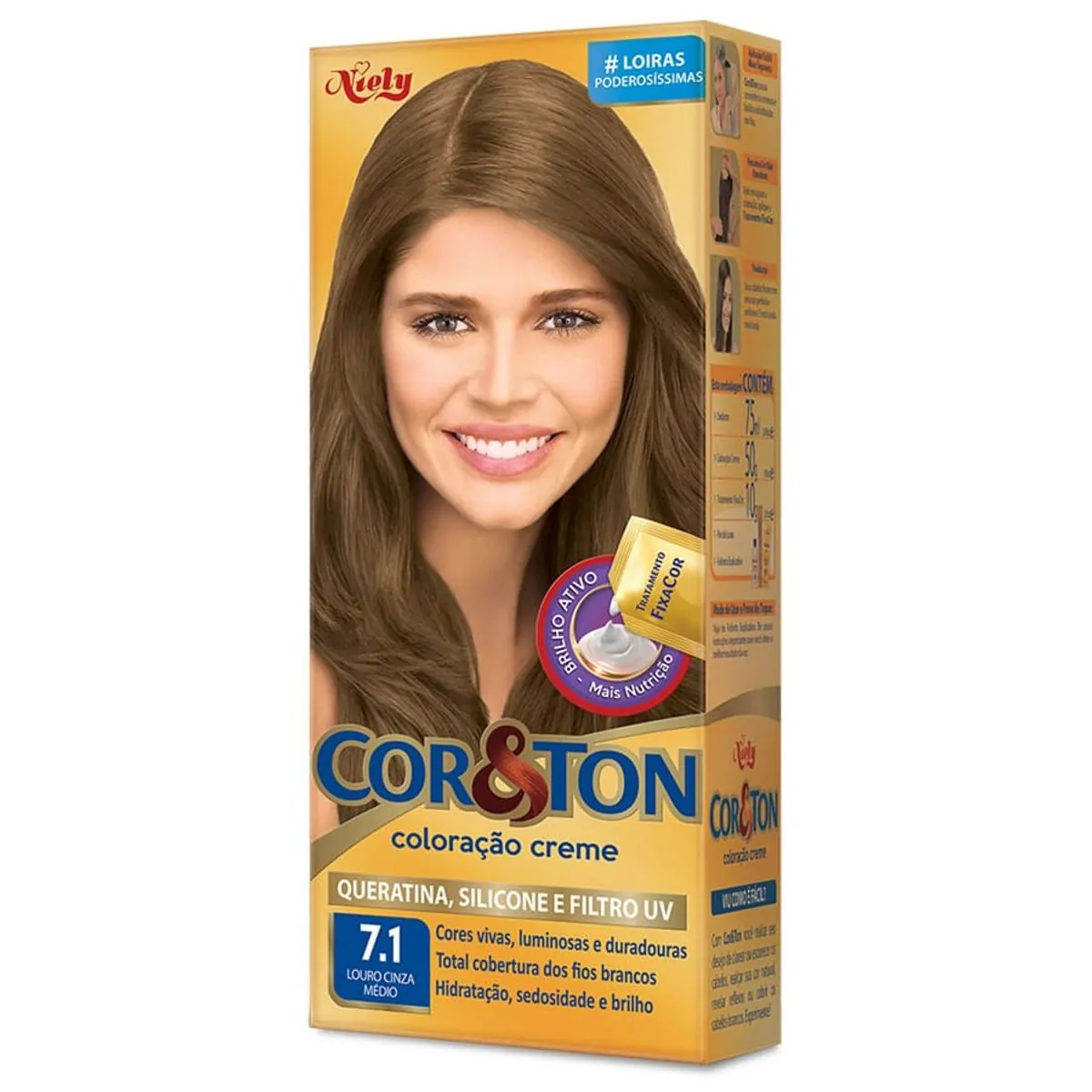 Descolorante Loreal Niely Gold 7.1 Louro Cinza Medio 1un