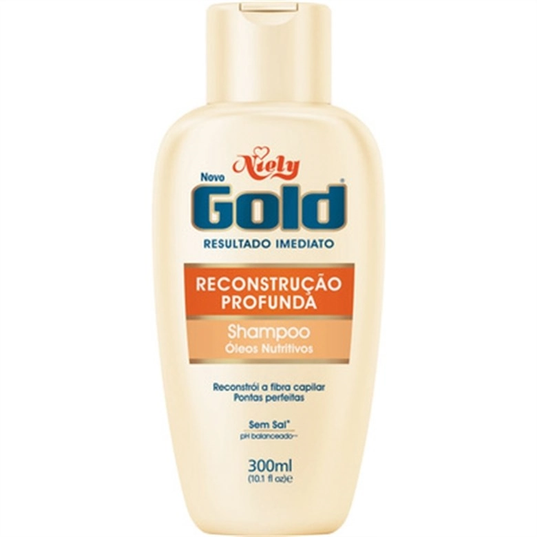 Shampoo Uso Diário Niely Gold 300ml Reconstrução Profunda Unit