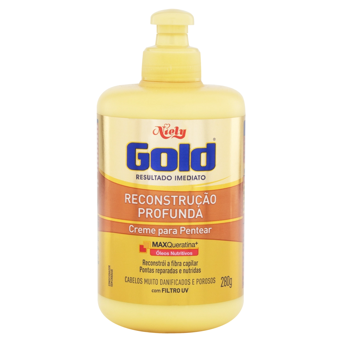Creme Para Pentear Niely Gold Reconstrução Profunda Frasco 280g