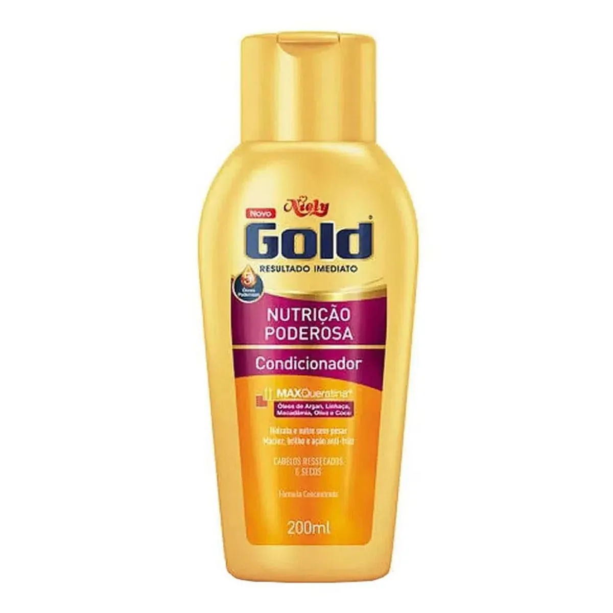 Condicionador Niely Gold Nutrição Poderosa Frasco 200ml