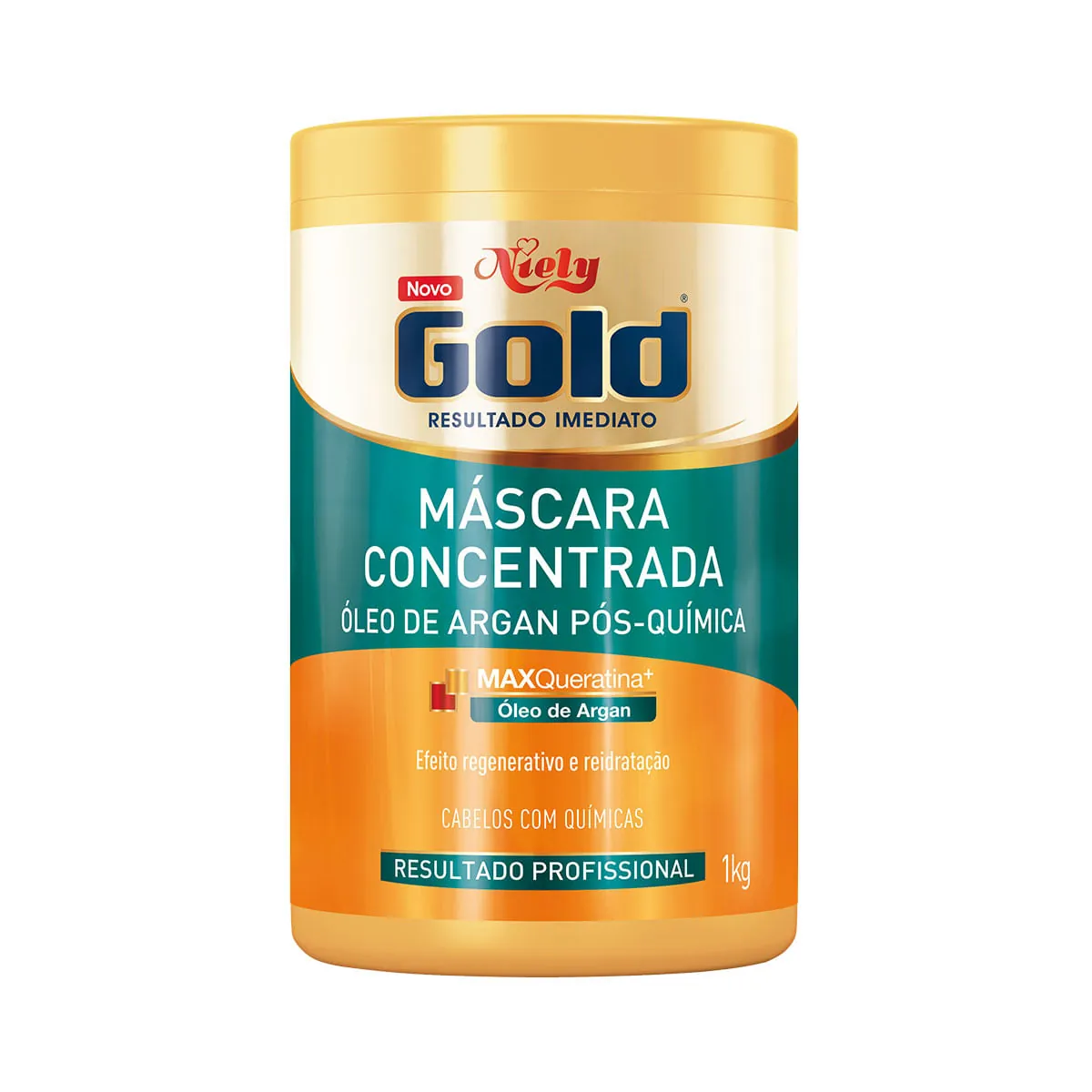Máscara Concentrada Niely Gold óleo De Argan Pós Química Pote 1kg