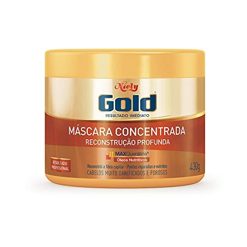 Máscara Concentrada Niely Gold Reconstrução Profunda Pote 430g