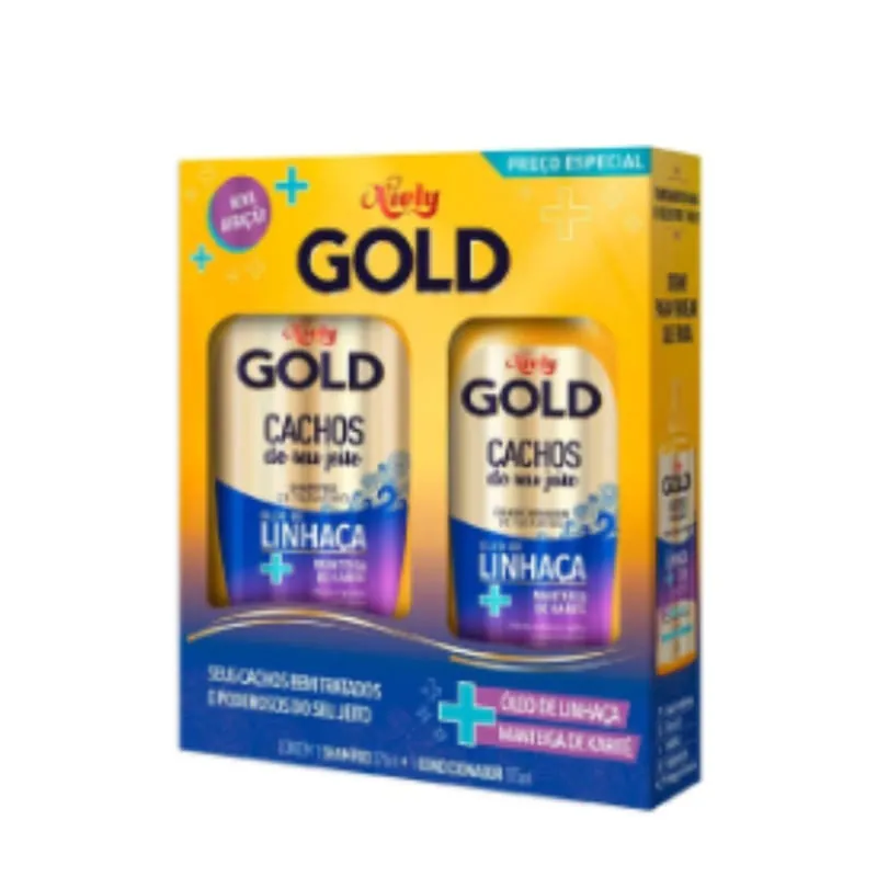 Kit Shampoo e Condicionador Linhaça Niely Gold