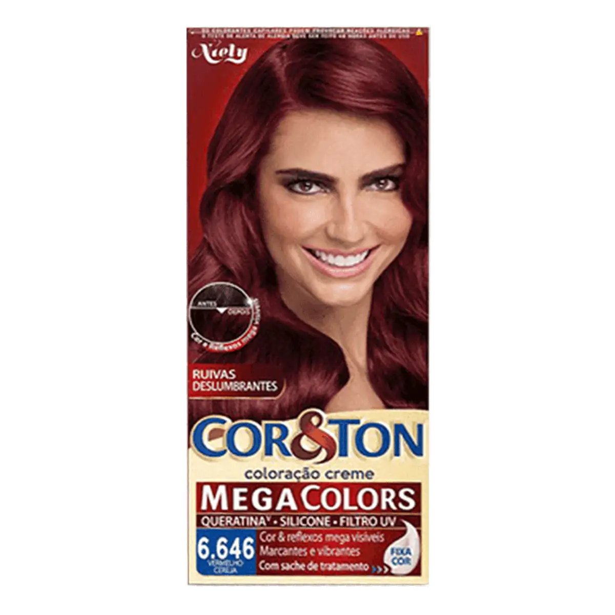 Coloração Mini Kit Cor&Ton 6.646 Vermelho Cereja