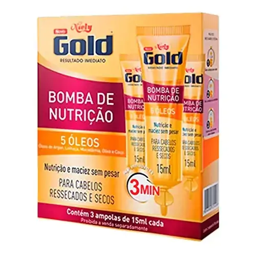 Kit Ampolas Niely Gold 3 Bomba Nutric Poderosa