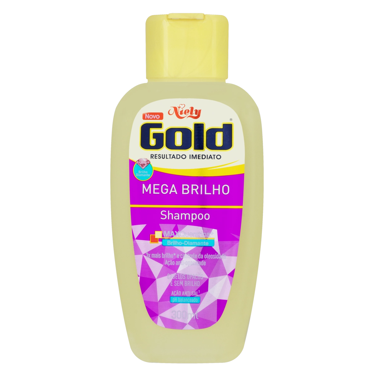 Shampoo Niely Gold Mega Brilho Frasco 300ml