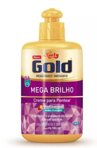 Creme Para Pentear Niely Gold Mega Brilho Frasco 280g
