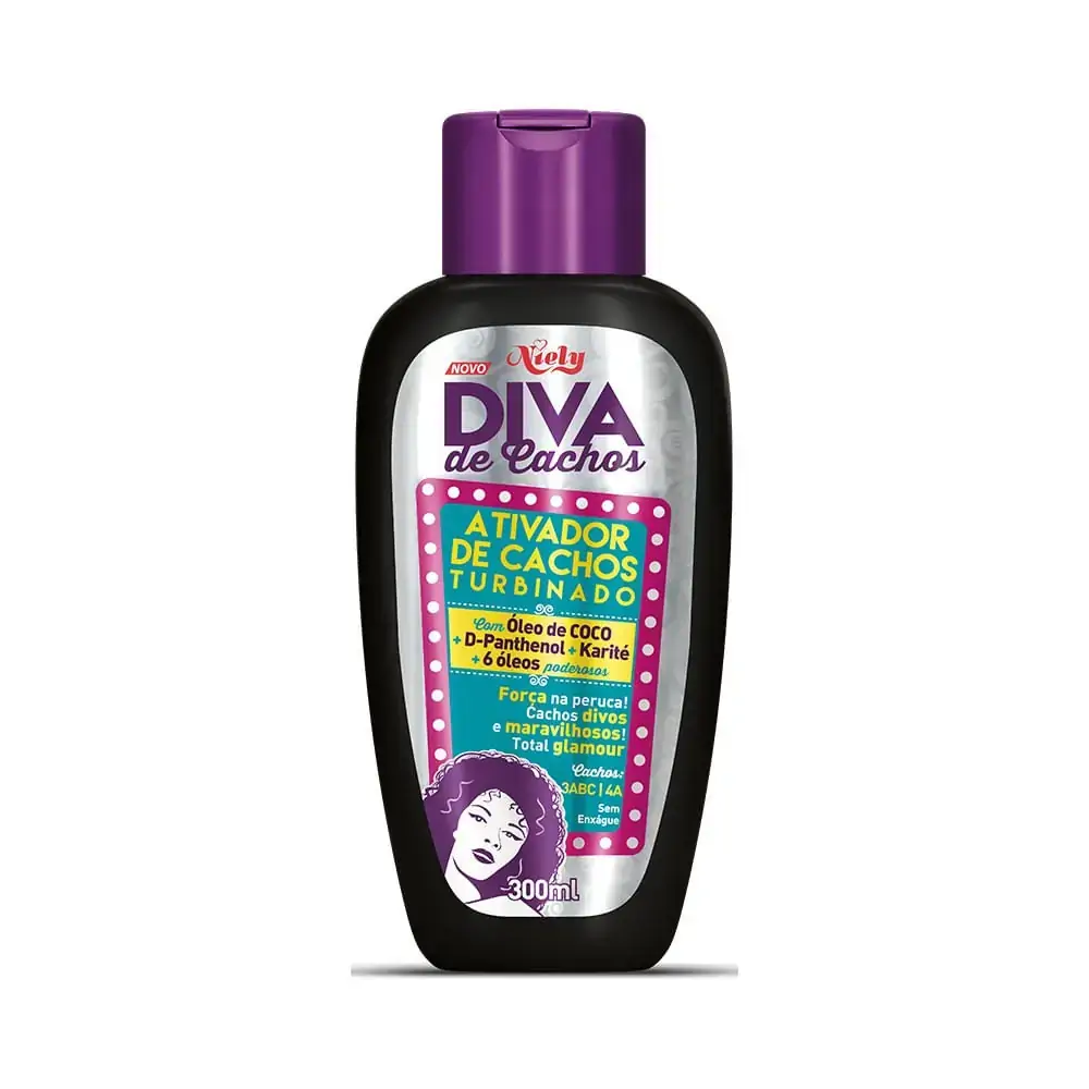 Ativador De Cachos Turbinado Niely Diva De Cachos Frasco 300ml