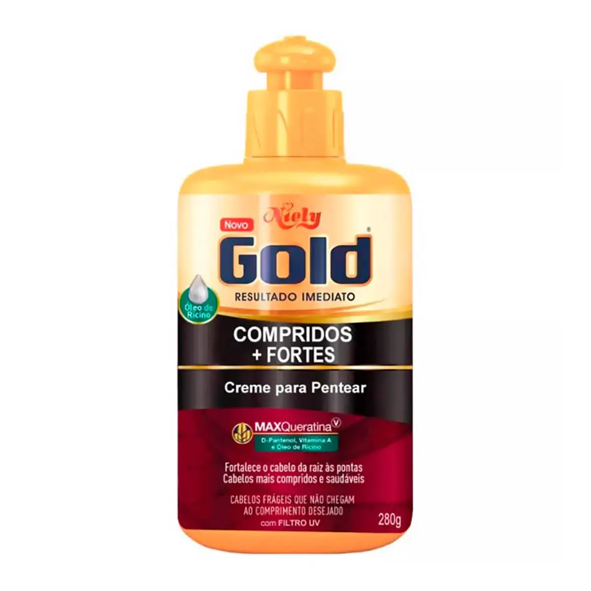 Cr P/pentear Niely Gold 280g Compridos Fortes