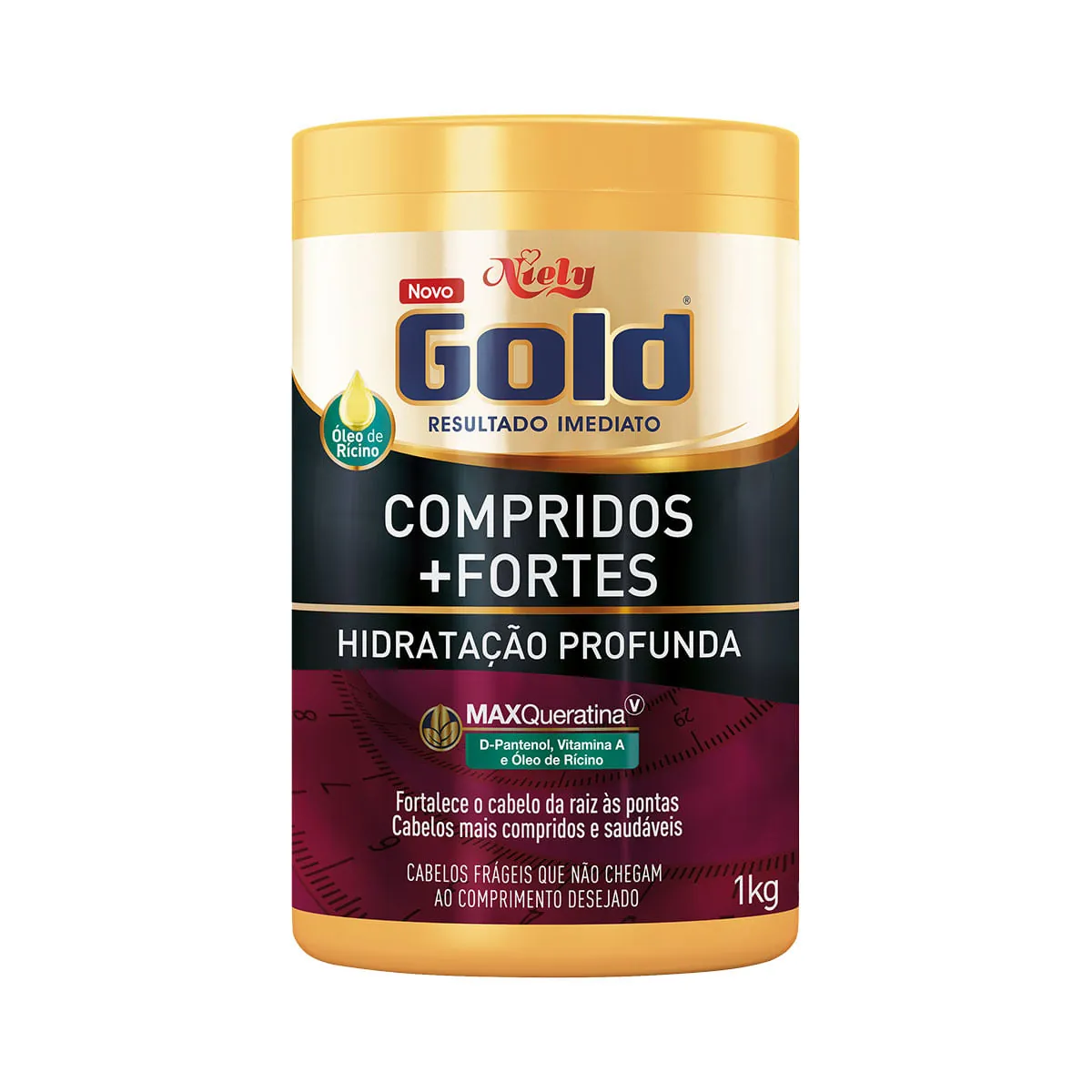 Creme De Tratamento Niely Gold Compridos Fortes Pote 1kg