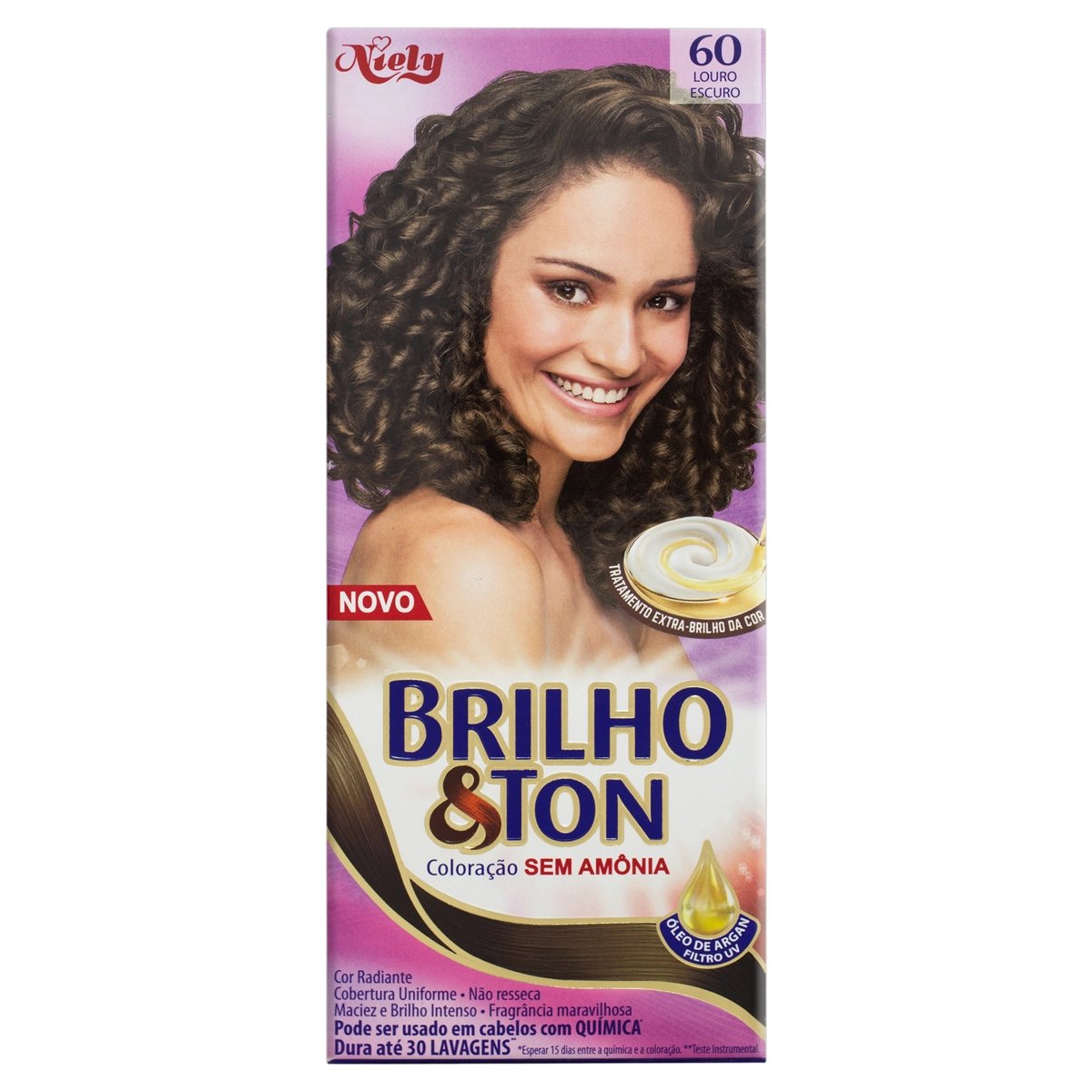Kit Coloração 60 Louro Escuro Niely Brilho Ton