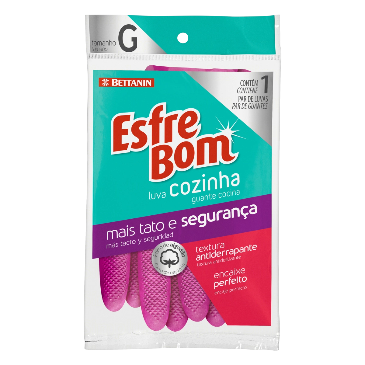Luva Para Cozinha Rosa Esfrebom G