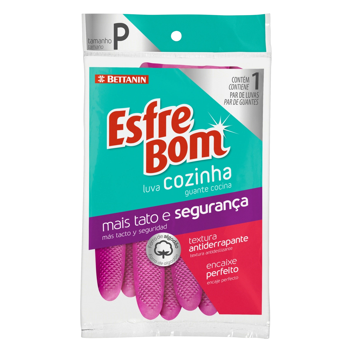 Luva Para Cozinha Rosa Esfrebom P