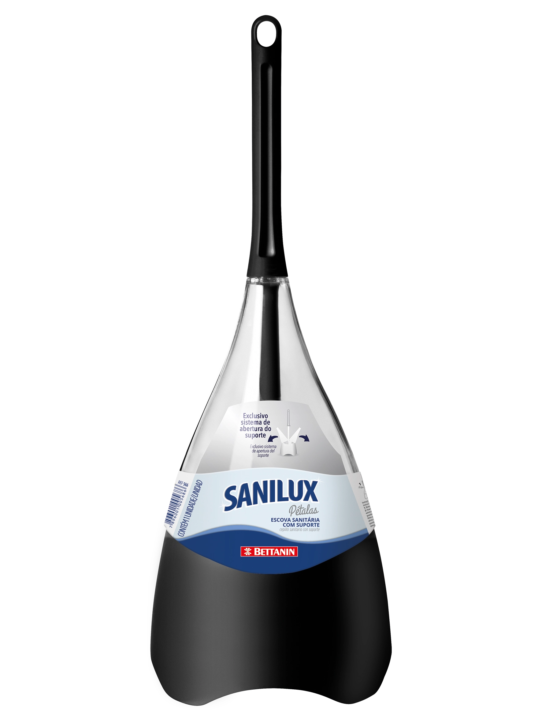 Escova P/sanit Sanilux Petalas C/sup Pt Btn566p Bettanin