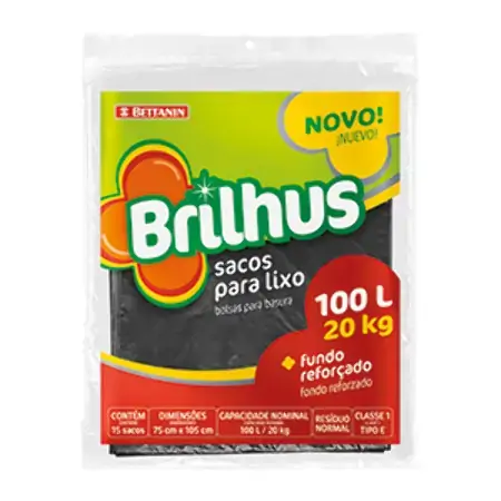 Saco P/lixo Almofada Brilhus 50l