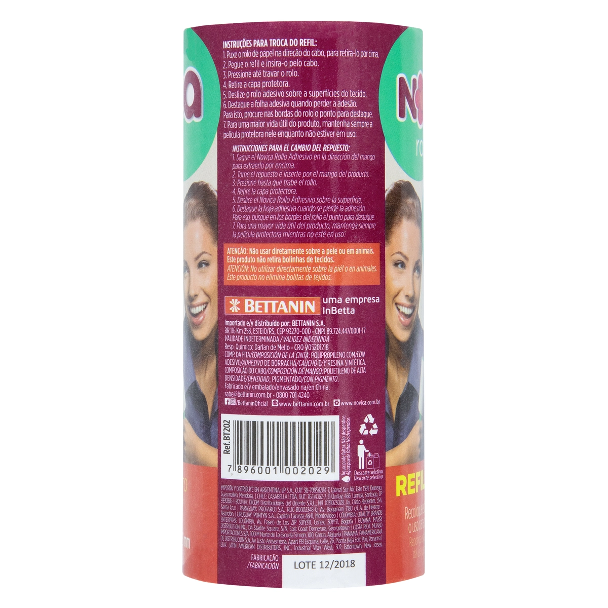 Rolo Adesivo Para Roupa Noviça Refil