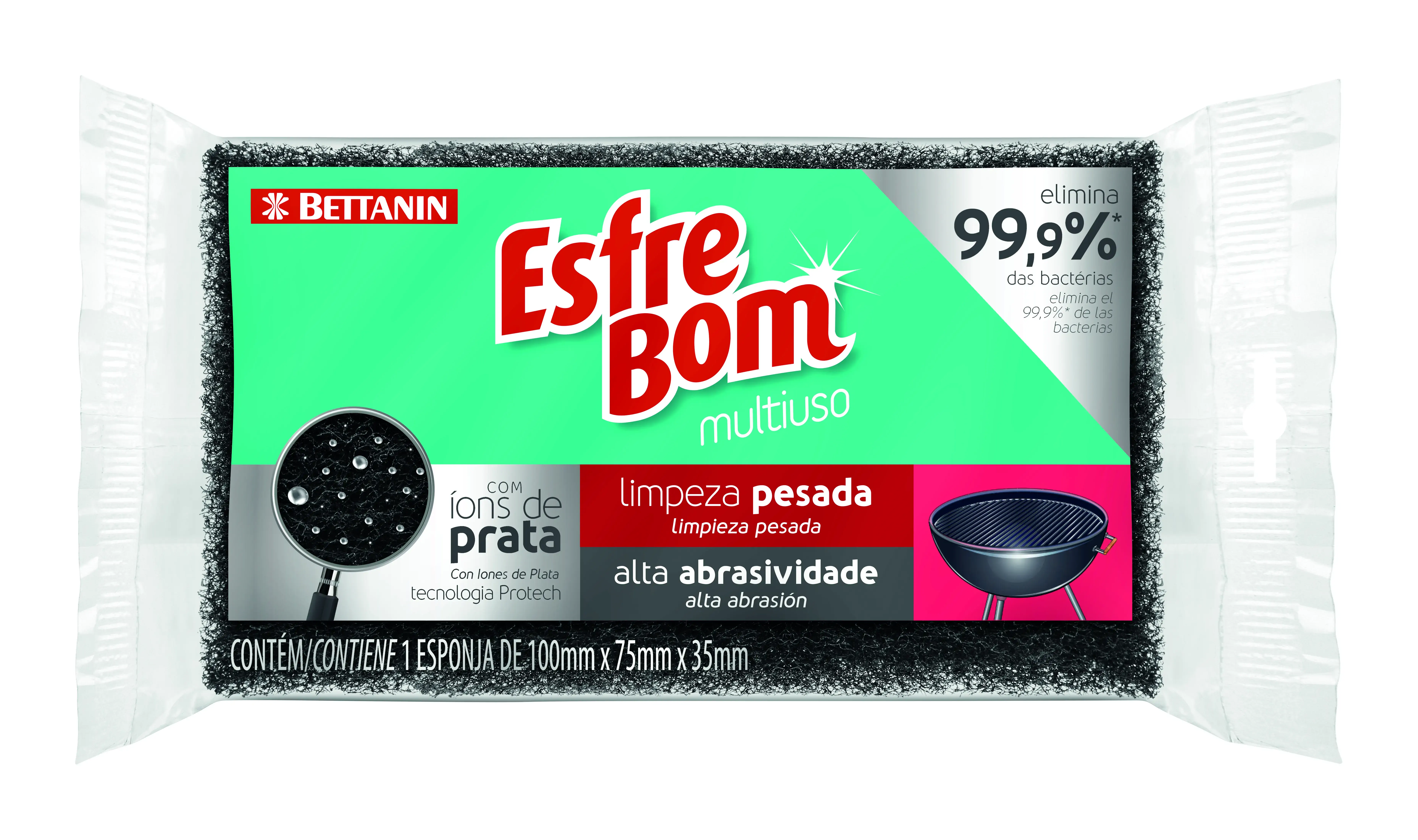 Esponja Multiuso Limpeza Pesada Esfrebom
