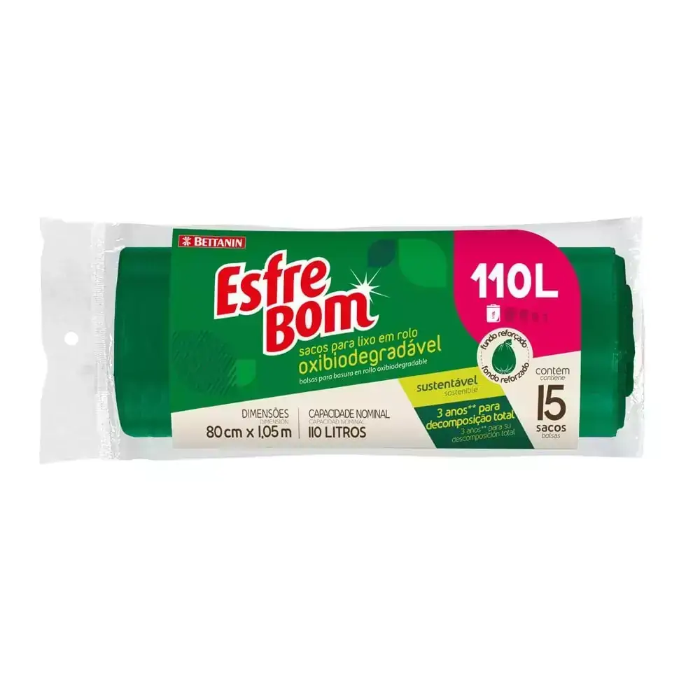 Saco para Lixo Oxibiodegradável Rolo 110 Litros EsfreBom Bettanin BT324