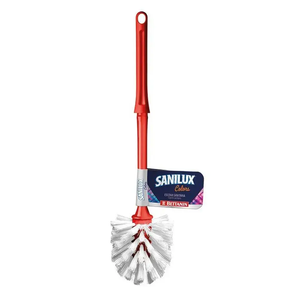 Escova Sanitária Branca Sanilux Limpa Fácil