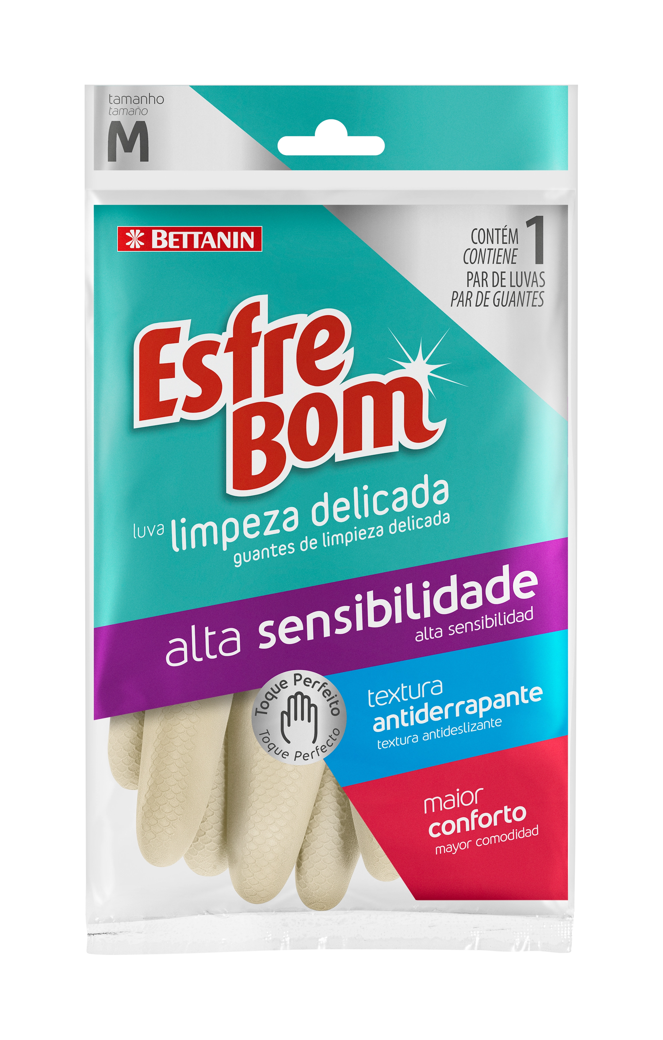 Luva Limpeza Delicada Tamanho M EsfreBom Bettanin BT13005M