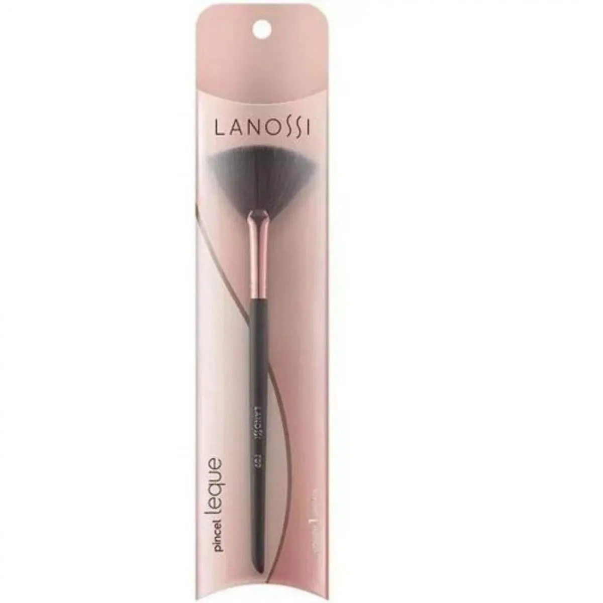 Pincel Para Maquiagem Leque Lanossi Rose Black F09