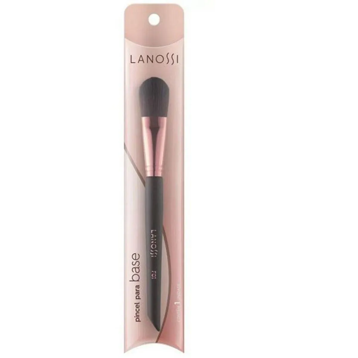Pincel de Maquiagem Lanossi para Base Rose Black F01