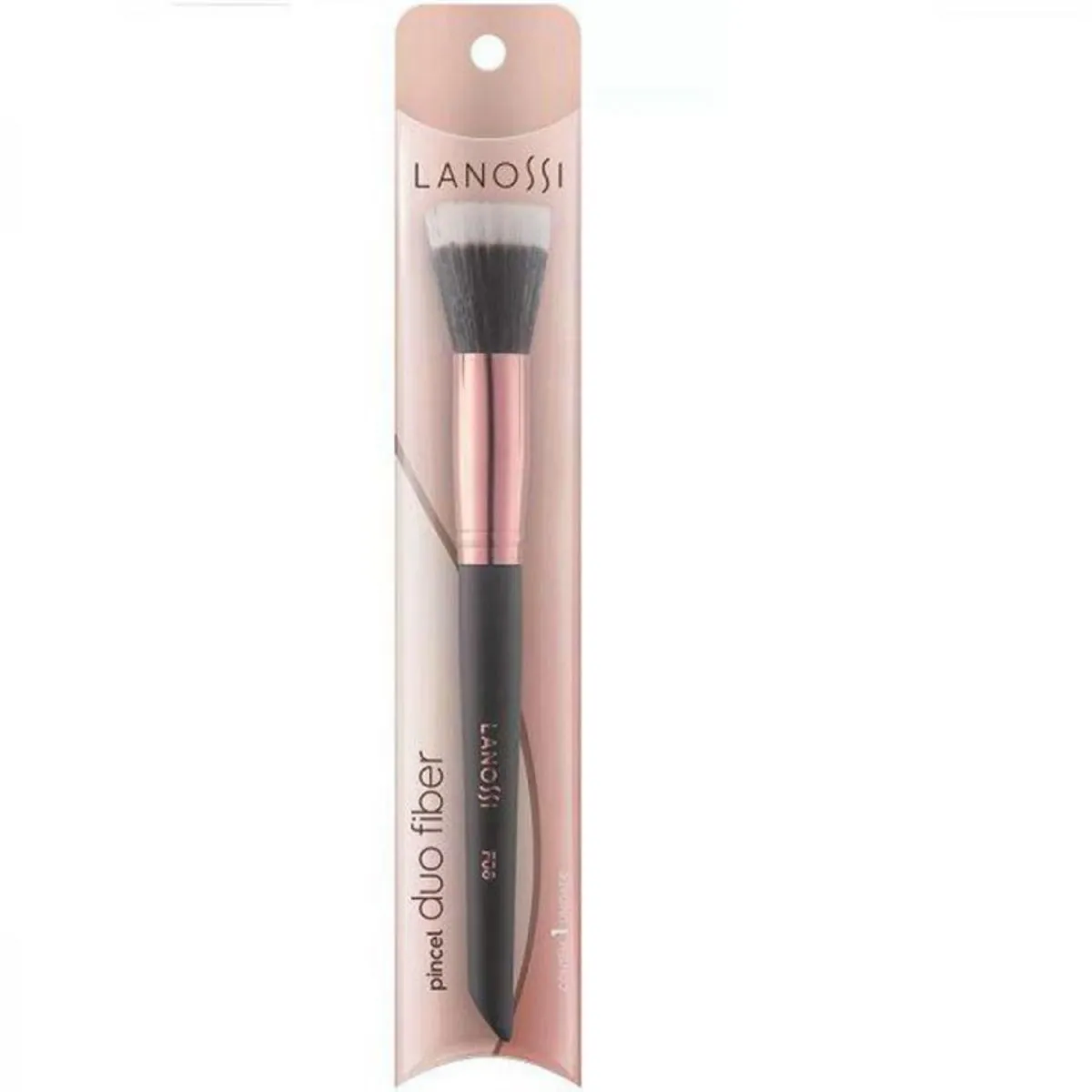 Pincel de Maquiagem Lanossi Duo Fiber Rose Black F08